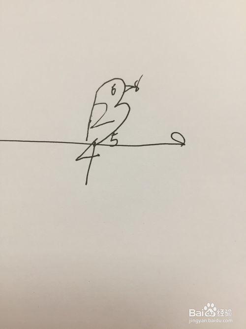抖音上用数字1-10画小鸟