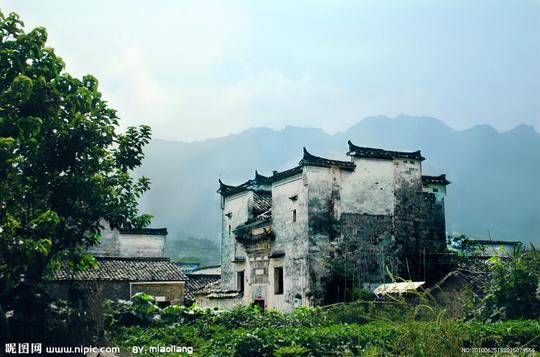 关键词:屏山写生风景，古村落图片素材下载，屏山写生风景古村落