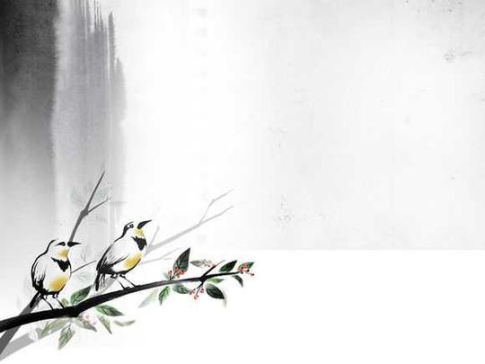画背景素材_水墨古风素材_古风水墨画ppt背景-九九网