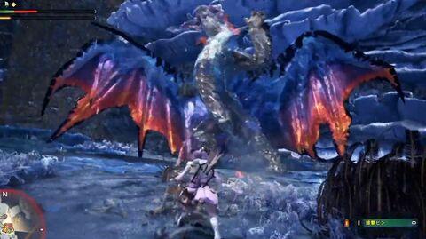 [mhw:i]冰原-弓箭历战王溟波龙讨伐5分56秒