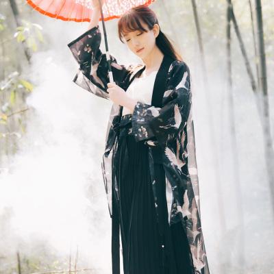 ●原创设计●云鹤夏和风罩衫开衫改良和服防晒衫中国风薄纱仙气女
