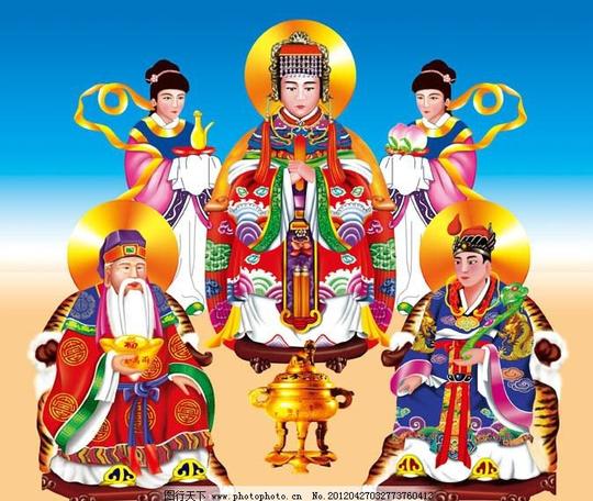 道教神仙像仙家神像仙家宣传手绘仙人人物psd分层素材源文件
