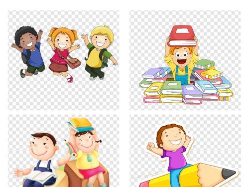卡通儿童小孩学生幼儿园学习背景开学素材