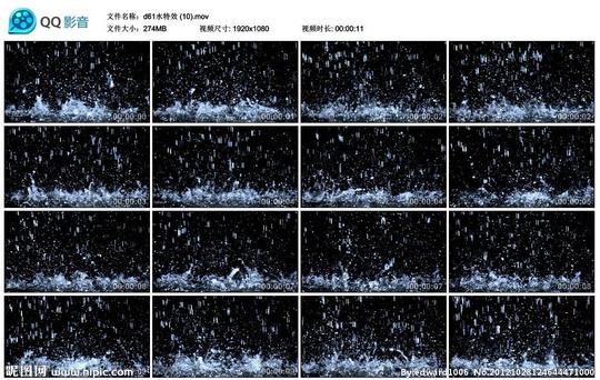 下雨滴水高清实拍视频素材