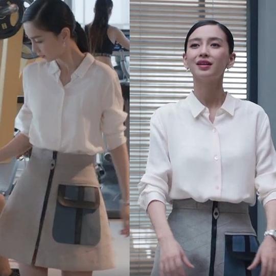 angelababy创业时代那蓝杨颖同款白色衬衫宽松百搭长袖上衣衣服女