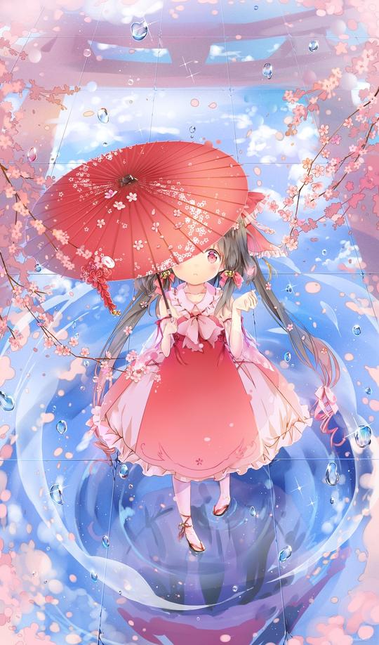 动漫美少女水中樱花唯美东方侵删致歉