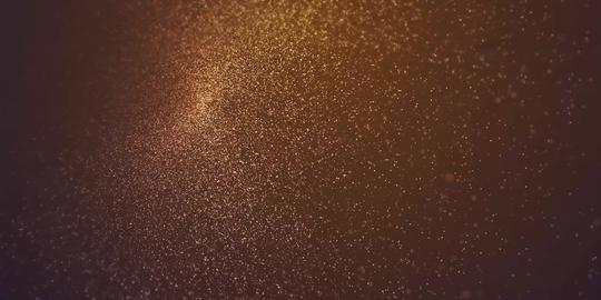金黄色发光粒子(4k)_3840x1820_高清视频素材下载(:)