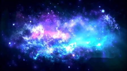 s553震撼唯美蓝色科技银河系太空宇宙星空星河粒子表演晚会舞台led背景视频素材cg素材库