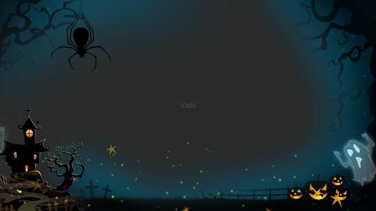 万圣节幽灵氛围边框素材-带通道_1920x1080_高清视频