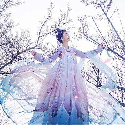 妙上汉服女中国风古装超仙齐胸襦裙学生清新仙女网红抖音夏季仙气