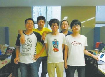 孙博中和他的创业团队.