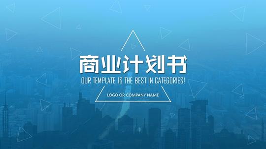 通用大气实用商业项目计划书创业融资路演策划