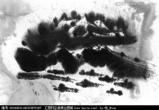 书法泼墨中国元素中国风底纹素材水墨画抽象画墨迹毛笔笔触山水国画