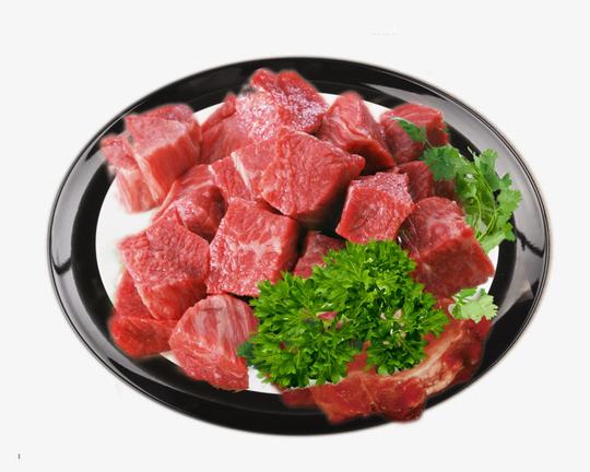 生鲜羊肉块瘦肉实物素材