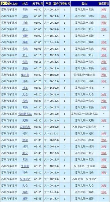苏州汽车北站到常熟的多少时间一班