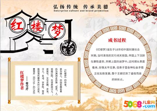 红楼梦读后感手抄报-弘扬传统