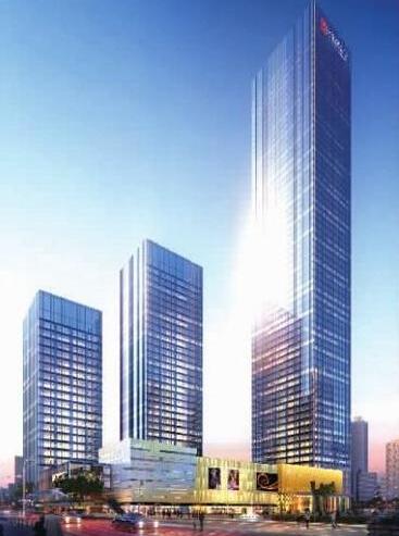 湖南首个300米高楼封顶金融城写字楼集群显端倪