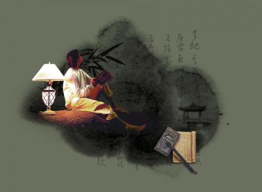 夜雨书灯图片