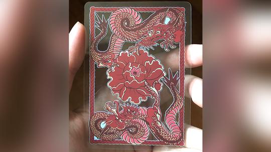 培根花切纸牌dragontransparent龙透明牌系列创意收藏扑克