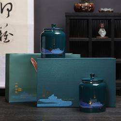 厂家直销陶瓷茶叶罐空茶叶礼盒茶叶包装瓷罐红茶绿茶密封存茶罐