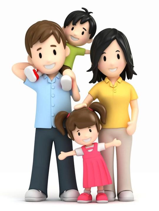 幸福的一家四口图片素材下载-儿童幼儿-人物图库-图片素材-集图网
