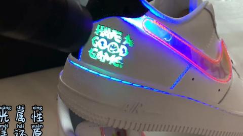 268链接入手到的nikeaf1空军一号电玩像素英雄联盟镭射鞋