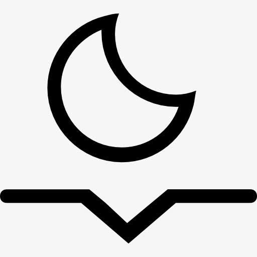 月亮,天气,符号,界面,轮廓,向下箭头,概述,山楂天气中风,落下