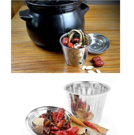 304桶形不锈钢调味包茶叶过滤器茶球味宝卤料球煲汤外贸创意礼品