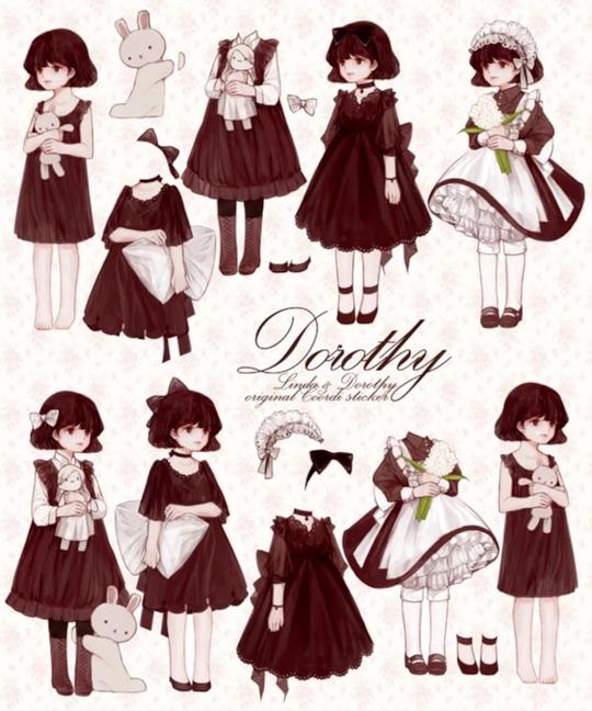 设计动漫服装素材服装设计服装素材动漫人设二次元,漫画