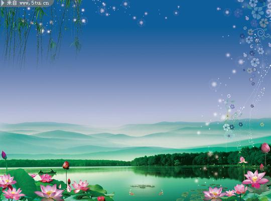 《夏天荷花背景素材》,描写夏天荷花的古诗和