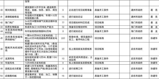 八年级南通市2007年市级重大产业储备项目计划及责任分解表