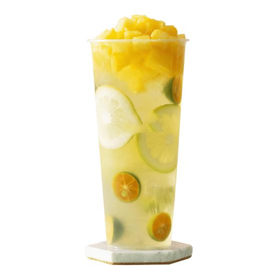 2500x2500金桔菠萝水果茶-抖音爆款网红奶茶鲜榨果汁甜品水果茶饮美团外卖图片海