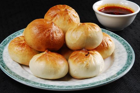 烤包子美食素材