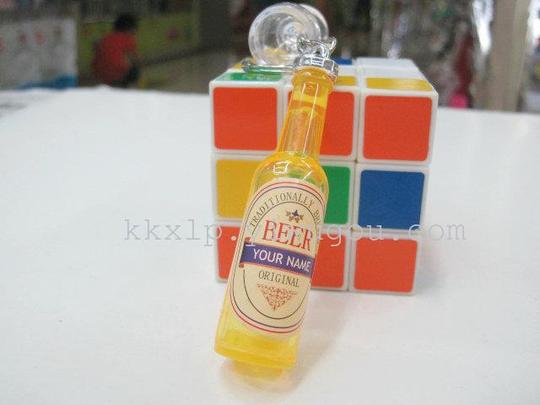 啤酒瓶钥匙扣正品啤酒酒钥匙环定做迷你啤酒小酒瓶挂件批发