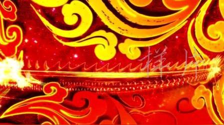 少年中国龙歌曲演唱击鼓舞蹈演出舞台大屏幕高清动态背景视频素材