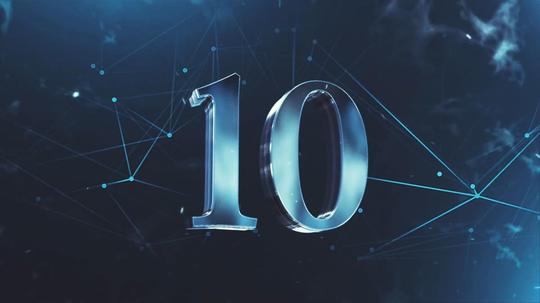 科技线条蓝色10秒倒计时(有音乐)高清led背景大屏幕视频素材tv