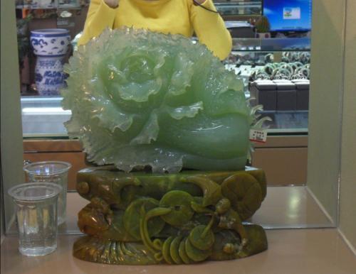 玉石雕刻岫玉摆件生意兴隆工艺品优质高档吉祥庆典摆饰