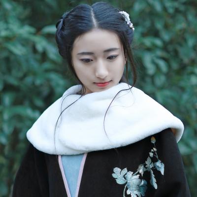 雪无声-清水溪原创复古中国风女装汉服元素云肩披肩冬款可搭斗篷