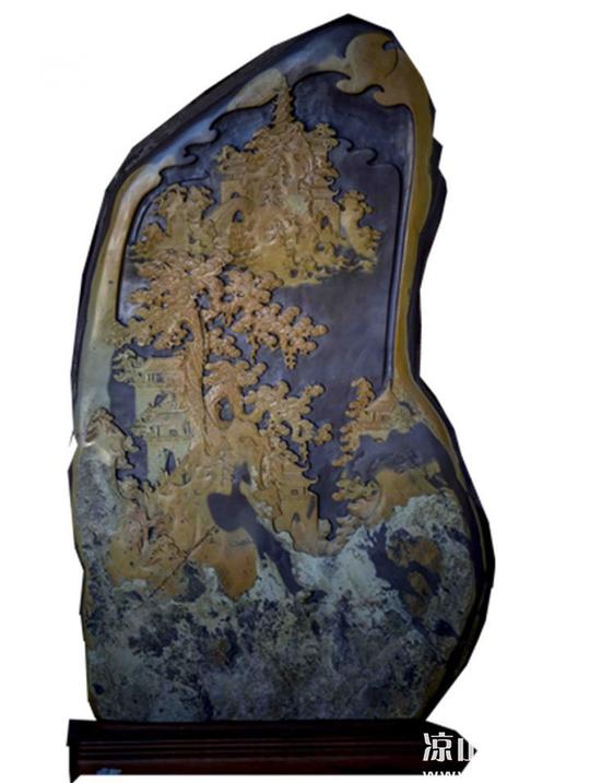 嶲砚作品之禅房花木深。