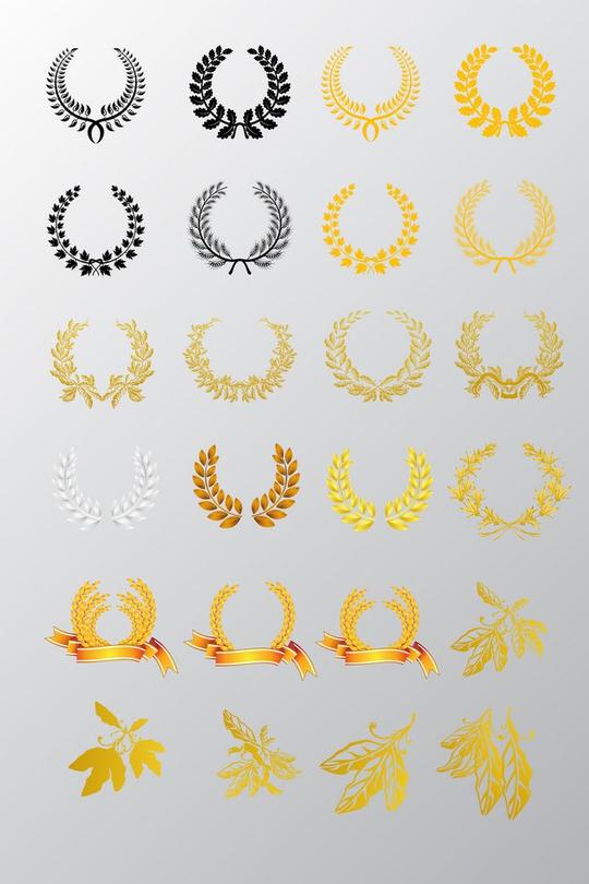 金色的橄榄枝矢量素材