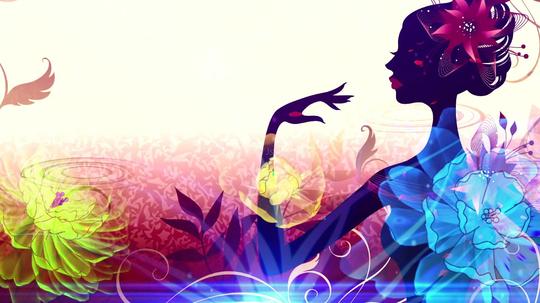 女人花完整配乐歌曲舞美背景_1920x1080_高清视频素材