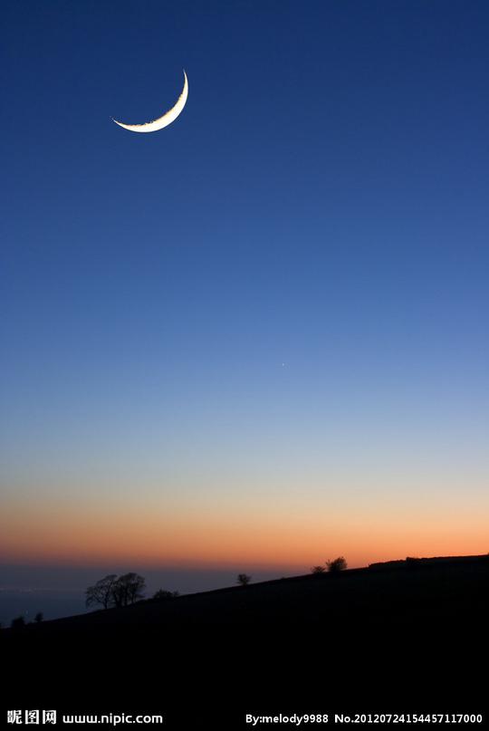 明月夜摄影图__自然风景_自然景观_摄影图库_昵图网.
