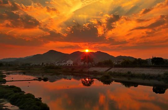 灵江夕照-笑对人生郑锡林-图虫网-最好的摄影师