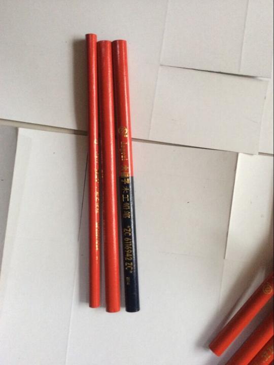 木工铅笔木工铅笔小红蓝圆形小木工全红阿里巴巴