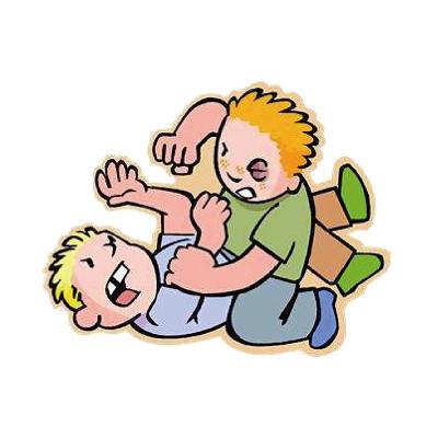 文明校园卡通校园安全校园暴力人物儿童漫画素材