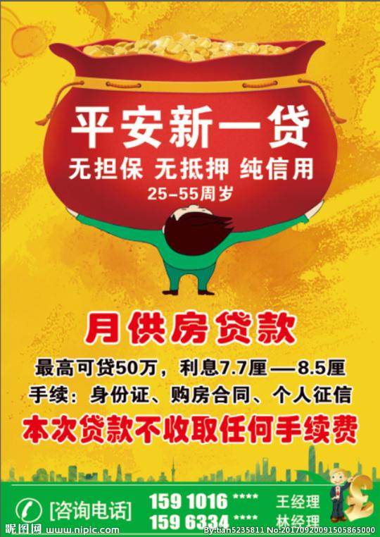 平安银行新一贷海报图片