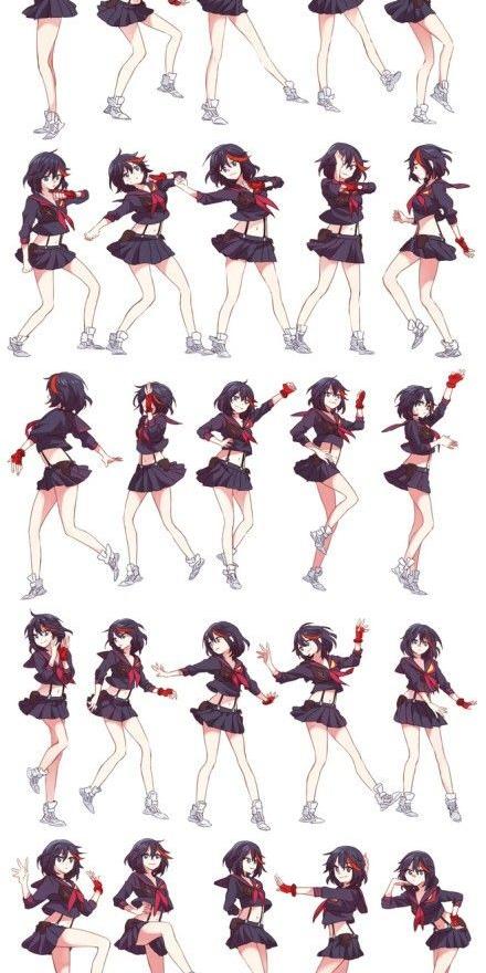 【绘画教材】klk人体动态姿势参考大全~超级赞~推荐给大家~小梦推荐素材库，传送门o网页链