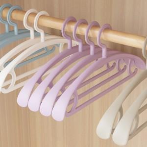 晾衣架子塑料防滑无痕挂加粗防变形干湿两用凉毛衣衣服宽肩晒。