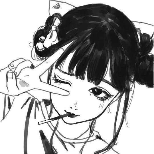 二次元黑白漫画风头像真人照片转手绘动漫卡通-小白教你学漫画