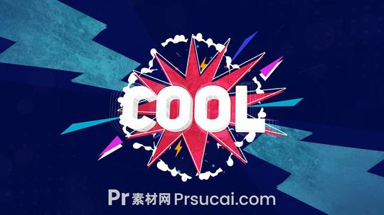 mogrt片头模板炫酷爆炸性动态标题pr模板下载-pr素材网